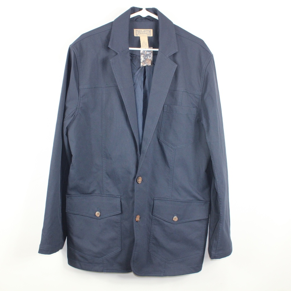 DULUTH TRADING CO New Mens Blazer Large Navy Blue